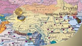  Presentation with china travel - Amazing theme having china-map-and-compass-travel backdrop and a lemonade colored foreground