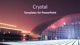  Presentation with performing arts - PPT theme having china-national-grand-theater-national background and a tawny brown colored foreground