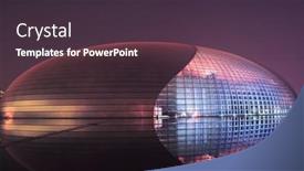  Presentation with performing arts - Slides enhanced with china-national-grand-theater-national background and a tawny brown colored foreground