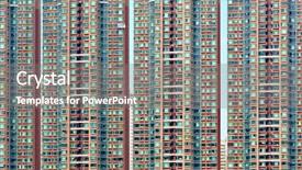  Presentation with rise - Colorful PPT theme enhanced with china rise - apartment building backdrop and a gray colored foreground