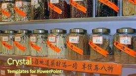  Presentation with traditional chinese medicine - Amazing theme having china town - traditional chinese medicine backdrop and a red colored foreground