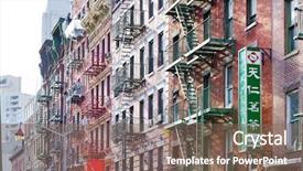  Presentation with new york city - Audience pleasing theme consisting of china town new york city backdrop and a  colored foreground