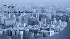  Presentation with china urbanization - Theme featuring china urbanization - beijing cityscape background and a  colored foreground