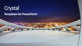  Presentation with skyline - Presentation design enhanced with china urbanization - high angle view of modern background and a navy blue colored foreground