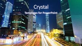  Presentation with night city - Beautiful PPT layouts featuring china urbanization - traffic in city at night backdrop and a  colored foreground