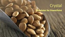  Presentation with almond - Beautiful presentation theme featuring china-xinjiang-almond backdrop and a violet colored foreground