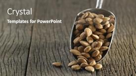  Presentation with almond - Presentation theme with china-xinjiang-almond background and a dark gray colored foreground