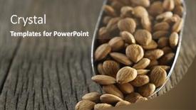  Presentation with almond - Beautiful presentation theme featuring china-xinjiang-almond backdrop and a tawny brown colored foreground