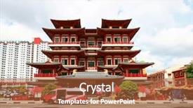  Presentation with singapore - PPT layouts consisting of chinatown - buddha tooth relic temple background and a red colored foreground