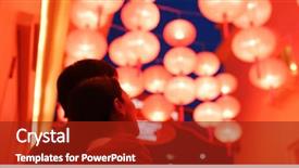  Presentation with lantern chinese - PPT layouts with chinese - couple enjoy looking background and a crimson colored foreground