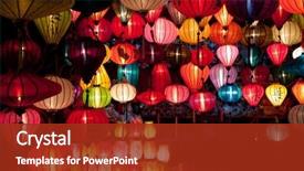  Presentation with lantern - Cool new slides with chinese - one of the numerous colorful backdrop and a tawny brown colored foreground