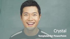  Presentation with happy birthday multicorored balloons - PPT layouts having chinese - portrait of smiling happy young background and a gray colored foreground