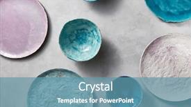  Presentation with porcelain - PPT layouts enhanced with chinese - set of porcelain handcraft plates background and a teal colored foreground
