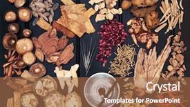  Presentation with chinese medicine acupuncture - Slide set enhanced with chinese acupuncture needles and moxa background and a red colored foreground