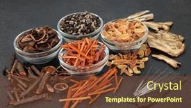  Presentation with alternative - Presentation design having chinese-acupuncture-needles-for-alternative background and a  colored foreground