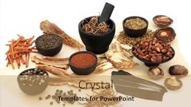  Presentation with parchment paper - PPT theme consisting of chinese-acupuncture-needles-used background and a  colored foreground