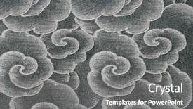  Presentation with pattern - PPT theme having chinese art - asian style flower pattern background and a gray colored foreground