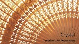  Presentation with chinese chinese - Colorful theme enhanced with chinese art - folding fan background backdrop and a red colored foreground