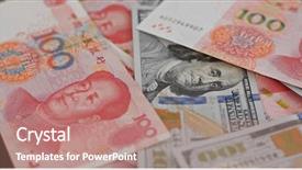  Presentation with medicina tradicional chinesa chinese herb - Slide set enhanced with chinese banknote rmb and usd background and a  colored foreground