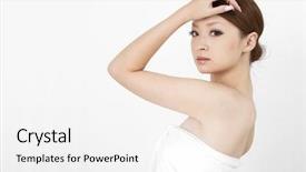 Presentation with asian - PPT layouts enhanced with chinese beauty - beautiful asian woman background and a white colored foreground