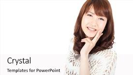  Presentation with asian foods - Cool new slide set with chinese beauty - beautiful young woman portrait backdrop and a  colored foreground