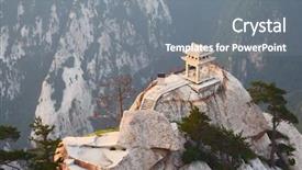  Presentation with stone - Cool new presentation design with chinese beauty - stone pagoda on the east backdrop and a gray colored foreground