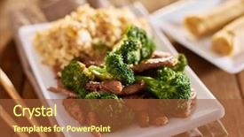  Presentation with medicina tradicional chinesa chinese herb - Presentation theme consisting of chinese beef and broccoli stir background and a red colored foreground