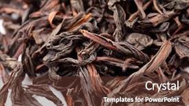  Presentation with black tea - Cool new presentation with chinese black tea isolated on white background backdrop and a tawny brown colored foreground