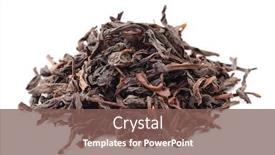  Presentation with black tea - Presentation with chinese-black-tea-isolated background and a violet colored foreground