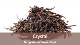  Presentation with black tea - Colorful PPT layouts enhanced with chinese black tea isolated on white background backdrop and a tawny brown colored foreground