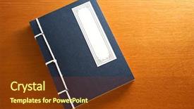  Presentation with antique - PPT theme having chinese book background and a tawny brown colored foreground