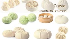  Presentation with chinese chinese - Slide deck having chinese bun - set with tasty baozi background and a cream colored foreground