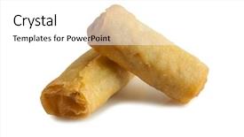  Presentation with roll - Cool new presentation with chinese bun - two roll spring backdrop and a white colored foreground