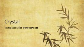  Presentation with calligraphy - Amazing slides having chinese calligraphy - grunge stained bamboo paper background backdrop and a blonde colored foreground