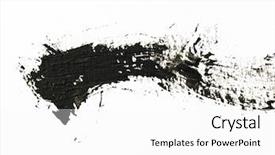 Presentation with stroke - Amazing PPT layouts having chinese calligraphy - high magnification brush stroke texture backdrop and a white colored foreground
