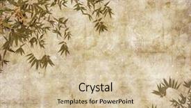  Presentation with calligraphy - Audience pleasing slide deck consisting of chinese calligraphy - silhouette of branches backdrop and a soft green colored foreground