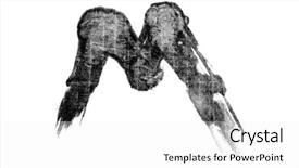  Presentation with chinese calligraphy - PPT layouts consisting of chinese calligraphy brush of alphabet background and a white colored foreground