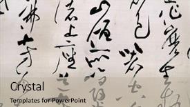  Presentation with chinese calligraphy - Cool new presentation with chinese calligraphy on canvas backdrop and a mint green colored foreground