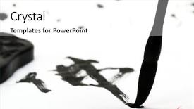  Presentation with calligraphy - Beautiful slides featuring chinese calligraphy backdrop and a white colored foreground
