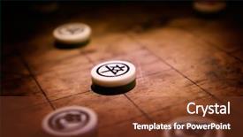  Presentation with chess - Beautiful slides featuring chinese chess with weak light backdrop and a tawny brown colored foreground