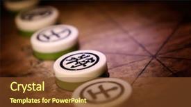  Presentation with chinese chinese - Colorful PPT layouts enhanced with chinese chess with weak light backdrop and a tawny brown colored foreground