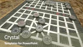  Presentation with chinese chinese - Theme consisting of chinese chess background and a gray colored foreground