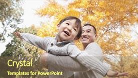  Presentation with father - Cool new theme with chinese children - father and son playing backdrop and a violet colored foreground