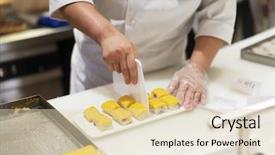  Presentation with chinese food - Colorful slides enhanced with chinese cooker cooking food backdrop and a  colored foreground