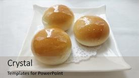  Presentation with bread bun - Audience pleasing presentation theme consisting of chinese dessert hong kong style backdrop and a coral colored foreground