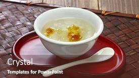  Presentation with dessert - Amazing slides having chinese-dessert-tong-sui-sweet backdrop and a tawny brown colored foreground