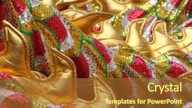  Presentation with chinese dragon - Theme having chinese dragon costume at new background and a  colored foreground