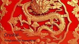  Presentation with dragon - Audience pleasing slides consisting of chinese dragon backdrop and a red colored foreground