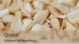  Presentation with medicina tradicional chinesa chinese herb - Colorful presentation theme enhanced with chinese dry dried lily bulb backdrop and a coral colored foreground