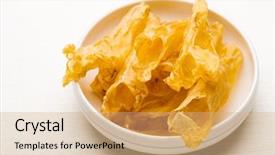  Presentation with dry fish - Colorful presentation enhanced with chinese dry fish gas bladder backdrop and a coral colored foreground